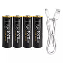 Delipow AA 4070mWh 1.5V USB-C lithium-ion rechargeable batteries, 1500 cycles high capacity, for smart door locks, toys, flashlights, keyboards