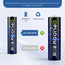 Delipow AA and AAA batteries flat top positive terminals – nickel‑plated for durability