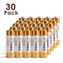 Delipow 30‑pack AA 1.5V alkaline non‑rechargeable batteries, long‑lasting, 10‑year shelf life
