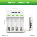 Delipow AA lithium battery with USB-C port and USB-C charging cable with ruler – AA 50x14mm, cable 50cm