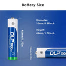 Delipow AAA battery dimension diagram – 44.5mm height, 10.5mm diameter, standard AAA size