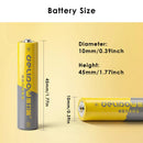 Delipow AAA battery dimension diagram – 44.5mm height, 10.5mm diameter, standard AAA size