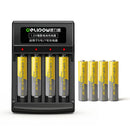 Delipow 8 pack AAA 1000mAh 1.2V Ni-MH low self-discharge rechargeable batteries with 4 bay battery charger, for Ni-MH/NiCD AA/AAA