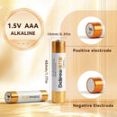 Close-up of Delipow AAA alkaline battery positive terminal – raised flat button top