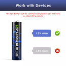 Close-up of Delipow AAA battery positive terminal – flat top design for secure contact