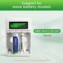 Delipow smart charger compatible with AA and AAA NiMH NiCD 1.2V rechargeable batteries