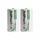 Delipow 11000mAh NiMH D Cell rechargeable battery, pre-charged, 1.2V, recharge up to 1200 times