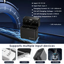 Delipow fast charger powered via USB‑C from power bank, laptop, and wall adapter
