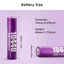 Delipow ICR10440 battery dimension diagram – 10.0mm diameter, 44.0mm height, standard AAA size equivalent