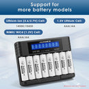 Delipow universal charger compatible with 1.5V lithium and 1.2V NiMH NiCD AA/AAA rechargeable batteries
