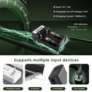 Delipow 18350 USB charger powered via USB from power bank, laptop, wall adapter, and car charger for on-the-go charging