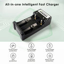 Delipow USB smart charger safety features for high drain Li-ion batteries – overcharge, short circuit, reverse polarity, overcurrent, overheat protection