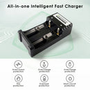 Delipow USB smart charger safety features – overcharge, short circuit, reverse polarity, overcurrent, overheat protection for 10440 Li-ion batteries
