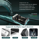 Delipow 14430 USB smart charger powered via USB from power bank, laptop, and wall adapter for outdoor solar battery charging