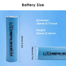 Dimension specifications for DMEGC high-current 18650 batteries