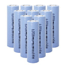 DMEGC INR18650-20P 2000mAh 3.7V 10C high-drain Li-ion battery 10-pack with Flat Top terminal (65mm). True capacity, 20A discharge for robot vacuums, drones, and e-bikes.