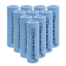DMEGC INR18650-25P 2500mAh 3.7V 10C high-drain Li-ion battery 10-pack with Flat Top terminal (65mm). A+ grade, true capacity, 25A discharge for robot vacuums, drones, and e-bikes.