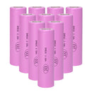 DMEGC INR18650-26E 2600mAh 3.7V 5C high-drain Li-ion battery 10-pack with Flat Top terminal (65mm). A+ grade, true capacity, 13A discharge for robot vacuums, drones, and e-bikes.