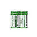 Doublepow 1.2V D size 11000mAh NiMH rechargeable button top battery with ultra-high capacity and low self-discharge retention for gas stoves, flashlights, and radios.