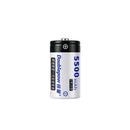 Doublepow 1.2V D size 5500mAh NiMH rechargeable button top battery with high capacity and anti-leak explosion-proof safety for gas stoves, flashlights, and radios.