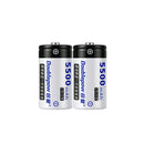 Doublepow 1.2V D size 5500mAh NiMH rechargeable button top battery with high capacity and anti-leak explosion-proof safety for gas stoves, flashlights, and radios.