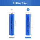 Doublepow 10440 battery dimensions diagram showing 10mm diameter and 44mm height specifications for button top and flat top versions