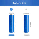 Doublepow 14500 battery dimensions diagram showing 14mm diameter and 50mm height specifications for flat top and button top versions


