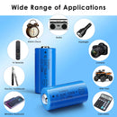 Doublepow 16340 battery 2-pack used in tactical flashlight, laser pointer, headlamp and EDC device application scene