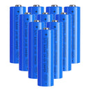 Doublepow 18650 2600mAh 3.7V Li-ion rechargeable battery 10-pack with Button Top terminal (67mm). Features true tested capacity 2600mAh+, built-in safety valve, and explosion-proof design for flashlights and DIY projects.