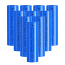 Doublepow 18650 2600mAh 3.7V Li-ion rechargeable battery 10-pack with Flat Top terminal (65mm). Features true tested capacity 2600mAh+, built-in safety valve, and explosion-proof design for flashlights and DIY projects.