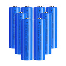 Doublepow 18650 rechargeable battery 3.7V 2200mAh button top Li-ion cells, 8 pieces, for headlamps, LED flashlights, fans, cameras, toys, radios, and surveillance devices.