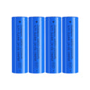 Doublepow 18650 rechargeable battery 3.7V 2200mAh flat top Li-ion cells, 4 pieces, for headlamps, LED flashlights, fans, cameras, toys, radios, and DIY battery packs.