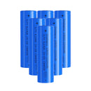 Doublepow 18650 rechargeable battery 3.7V 2200mAh flat top Li-ion cells, 6 pieces, for headlamps, LED flashlights, fans, cameras, toys, radios, and DIY battery packs.
