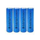Doublepow 18650 rechargeable battery 3.7V 3000mAh flat top Li-ion cells, 4 pieces, for flashlights, headlamps, fans, cameras, and toys.