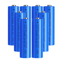 Doublepow 18650 rechargeable battery 3.7V 3400mAh high performance button top Li-ion cells, 8 pieces, for doorbells, flashlights, headlamps, and more.