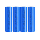 Doublepow 18650 rechargeable battery 3.7V 3400mAh high performance flat top Li-ion cells, 4 pieces, for doorbells, flashlights, headlamps, and DIY battery packs.