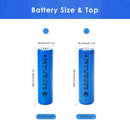 Doublepow 18650 Battery 3.7V 3000mAh Flat Top/Button Top Li-ion Rechargeable Cells for Flashlights, Headlamps, Fans, Cameras & Toys (1-10 Pcs)