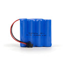 Doublepow 4.8V 2000mAh Ni-CD rechargeable battery pack for RC cars with USB charging cable, 4-cell AA design for alloy crawlers, RC trucks, and stunt cars.