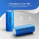 Doublepow ICR18500 battery cycle life and capacity chart showing 1500mAh capacity and performance data
