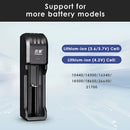 Doublepow UK03 battery charger compatible with 26650, 18650, 14500, 10440, 16340, 21700 and 18500 3.7V 4.2V Li-ion battery models
