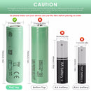 EVE 50PL 21700 5000mAh 125A battery performance – 25C continuous discharge curve showing minimal voltage sag