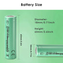 Dimension specifications for EVE high capacity 18650 batteries
