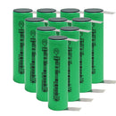 EVE INR18650-25P 18650 Battery 2500mAh 3.7V 12C High-Drain Li-ion Rechargeable Cell - A+ Grade, True Capacity, Ultra-High 30A Discharge for Power Tools, RC Models & DIY Battery Packs (10-Pack, Flat Top / Button Top / Nickel Tab Options)
