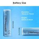 Dimension specifications for EVE long-lasting 18650 batteries