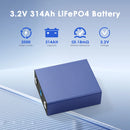EVE MB31 314Ah cell terminal and QR code close-up with capacity test data