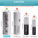 Two EVPS IFR26700 LiFePO4 batteries properly charging in a dedicated LiFePO4 balance charger