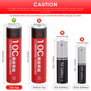 Terminal designs for extreme performance 10C 2000mAh batteries