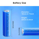 Dimension specifications for headlight-specific 2000mAh battery