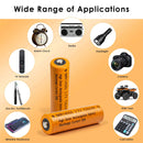 HIBATT 14500 battery used in flashlight, RC model, vape device and power tool application scene