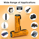 HIBATT 14500 battery 10-pack used in flashlight, RC model, vape device and power tool application scene